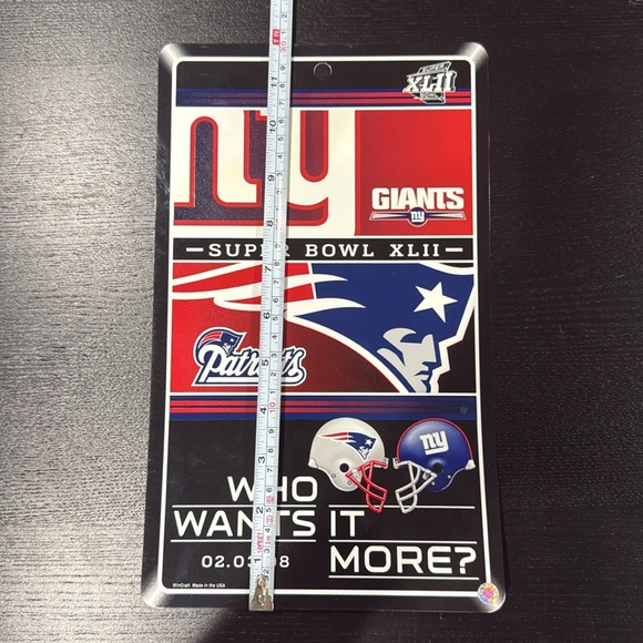 Super Bowl XLII Commemorative Plaque Sign - Picture 4 of 4